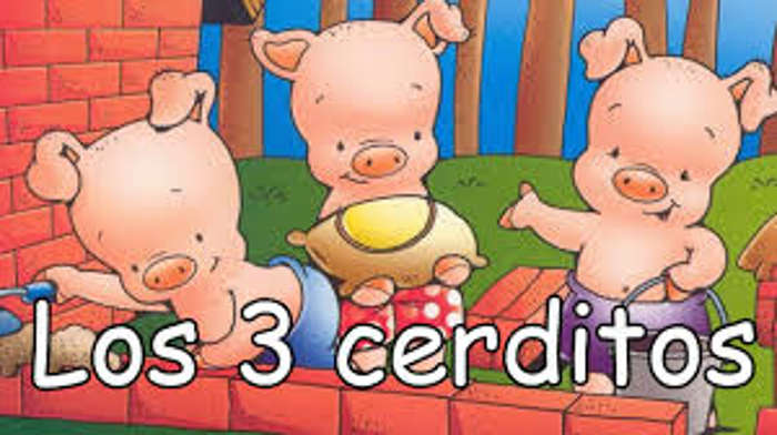cartel los tres cerditos