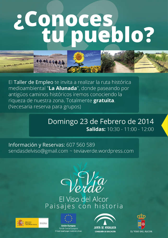 cartel senda via verde