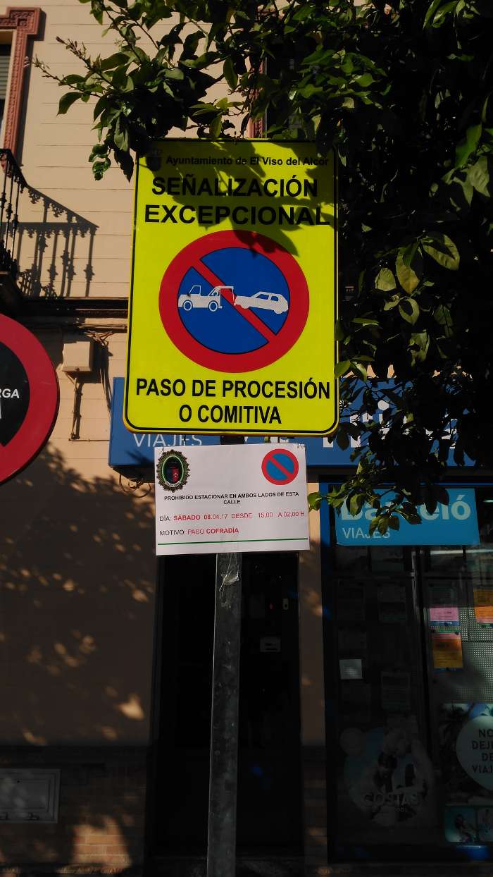 señal retiras vehic seman santa