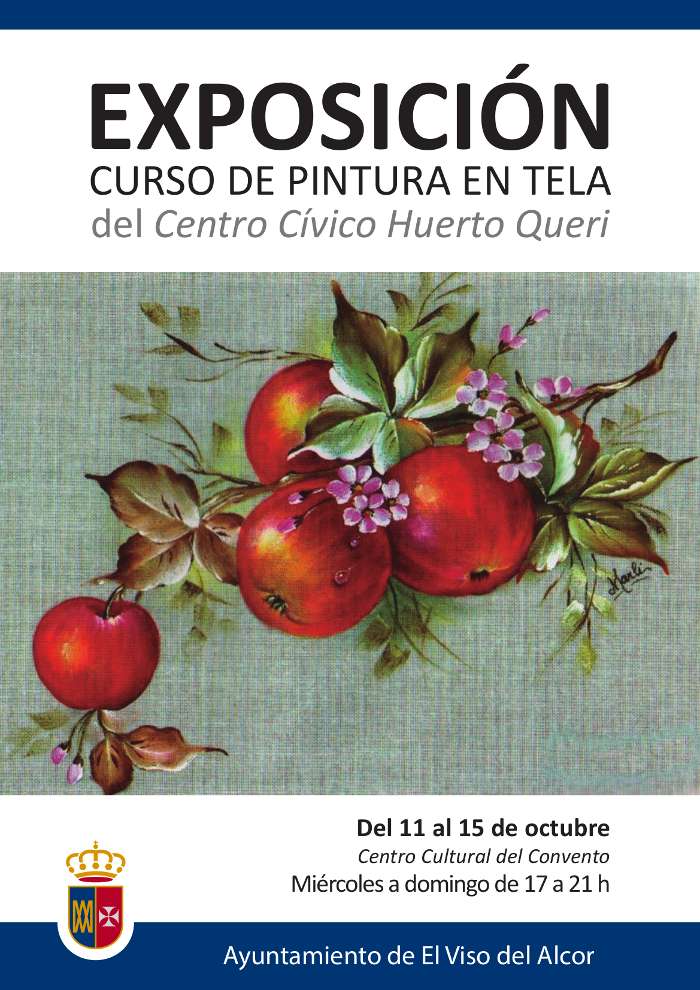 cartel expo pintura en tela