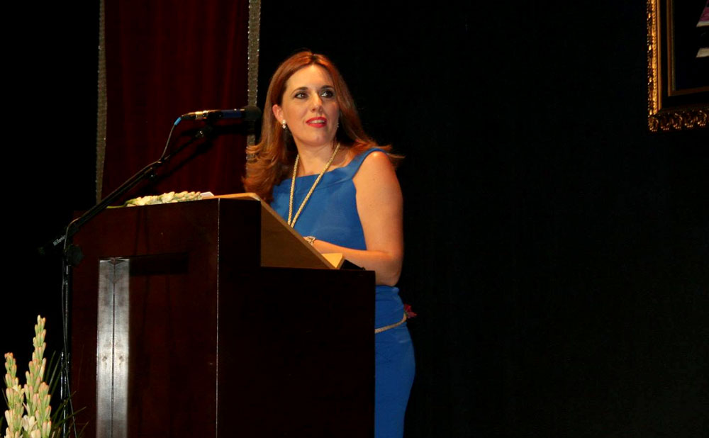 Anabel Burgos durante su discurso