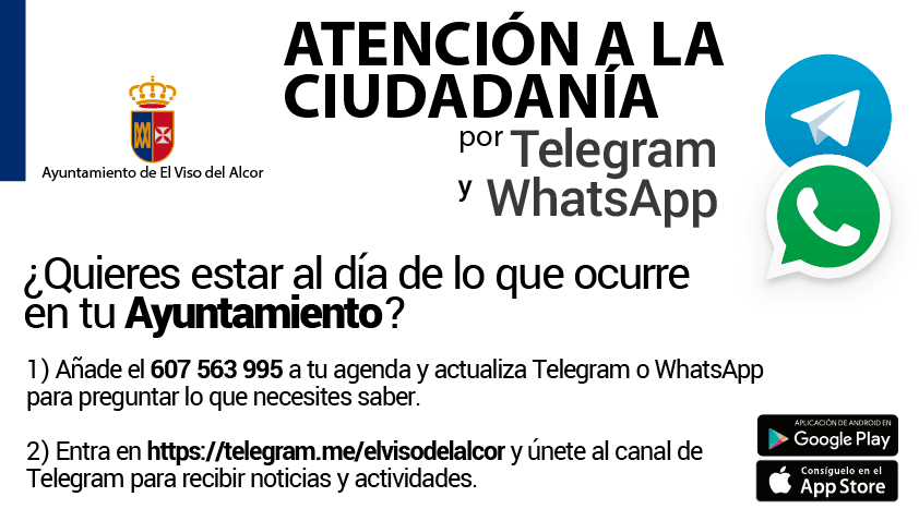 Participación por Telegram y WhatsApp