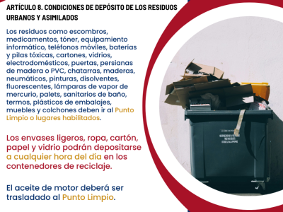 Artículo 8. Condiciones de depósito de los residuos urbanos y asimilados 2