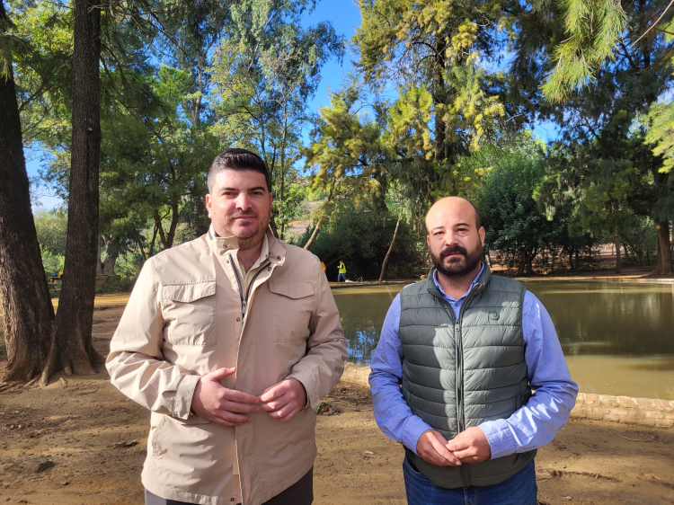 Gabi Santos y Fran Alcaide en el Parque de La Muela